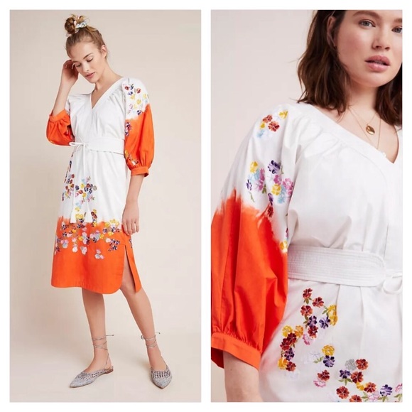 NWT ANTHROPOLOGIE CLEMENCE DIP DYED MINI DRESS - Picture 3 of 15